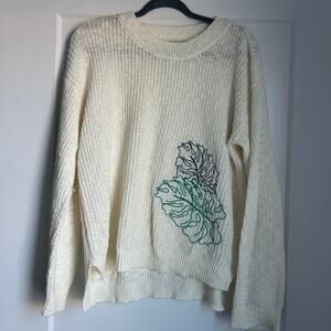 Francescas white and green leaf